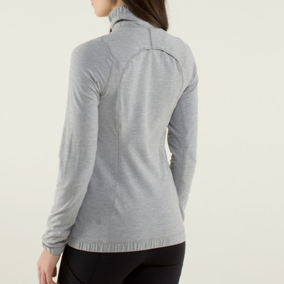 Lululemon Forthright 1/2 Zip Pullover Jacket Heathered Medium Grey Size 6 - Picture 14 of 14
